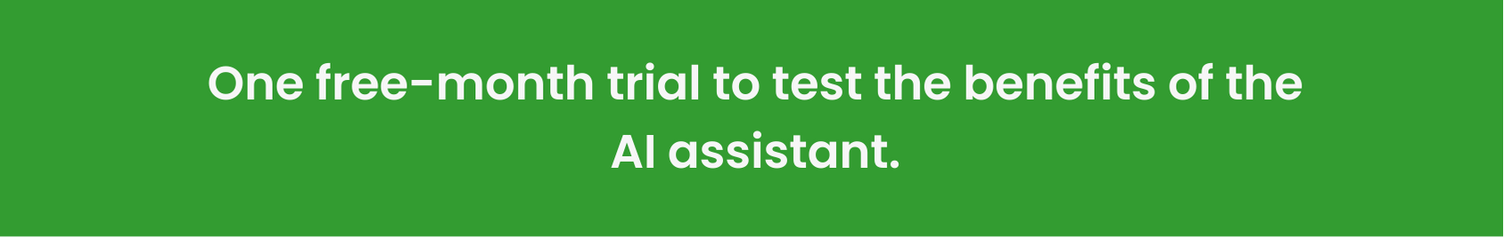 banner for month free trial ai assistant